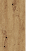Dąb Artisan / Biały